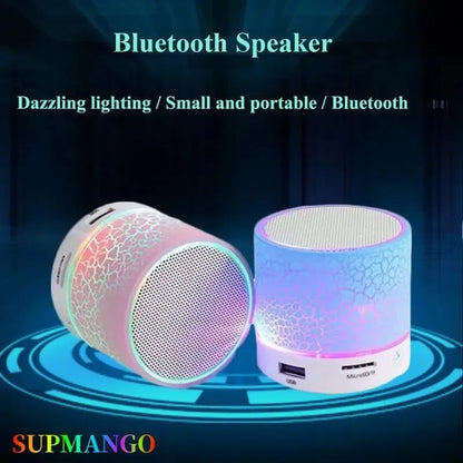 New Mini Portable Car Audio A9 Dazzling Crack LED Wireless Bluetooth Subwoofer Speaker TF Card