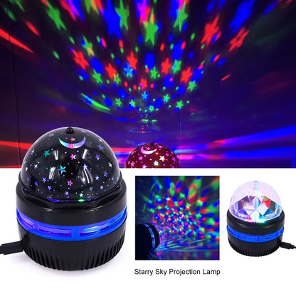 Colorful Starry Sky Projector Lamp Rotating Magic Ball Led Night Light Galaxy Projector Decor Lamp RGB Moon Light Kids Gift Lamp