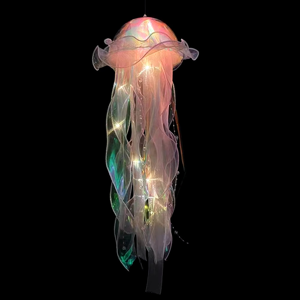 Jellyfish Lamp Jellyfish Atmosphere Night Light Button Battery Hanging Ceiling Lantern Creative Jellyfish Lantern Photo Props