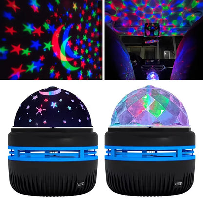 Colorful Starry Sky Projector Lamp Rotating Magic Ball Led Night Light Galaxy Projector Decor Lamp RGB Moon Light Kids Gift Lamp